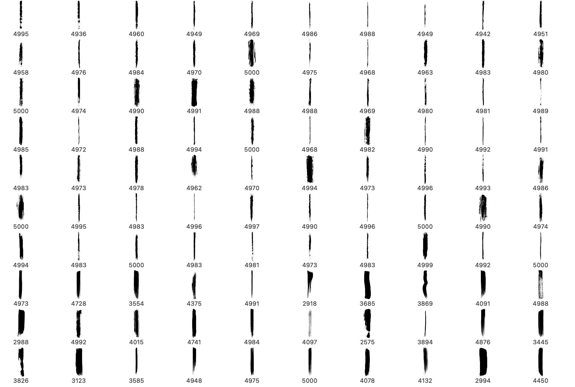 100 Stroke Photoshop Brushes - Schematic