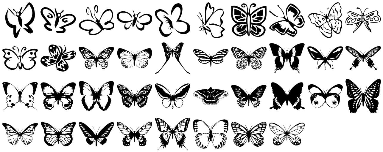 38 Butterfly Custom Shapes - Schematic