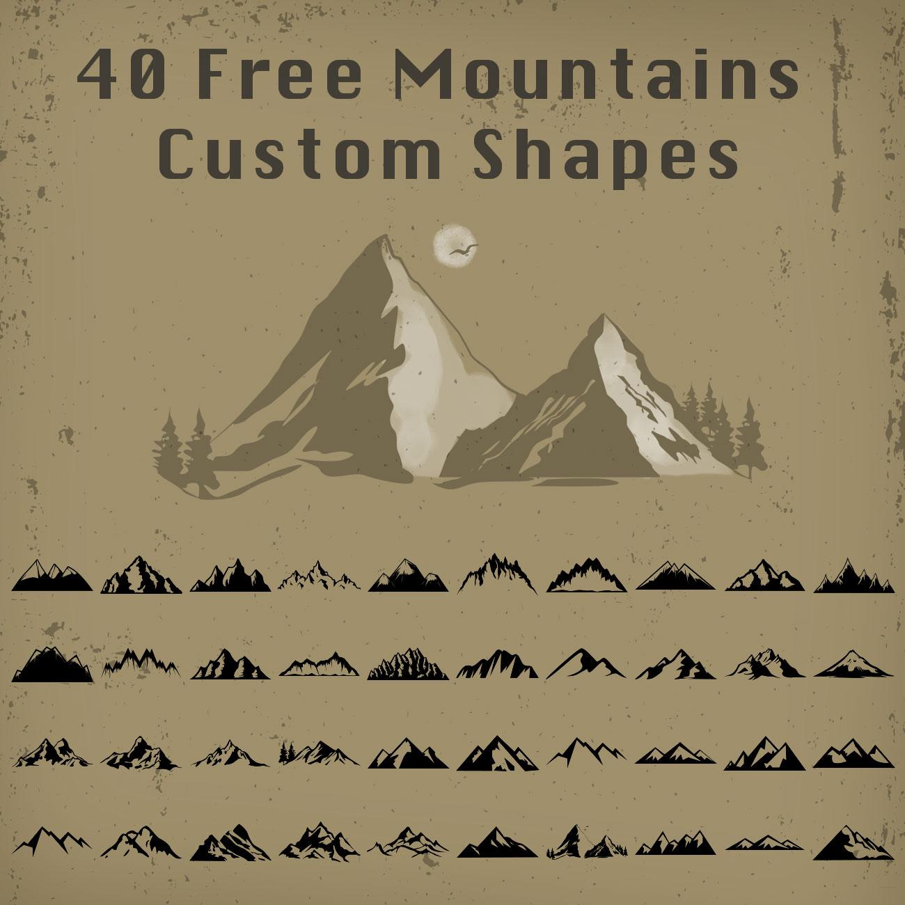 40 Free Mountains Custom Shapes