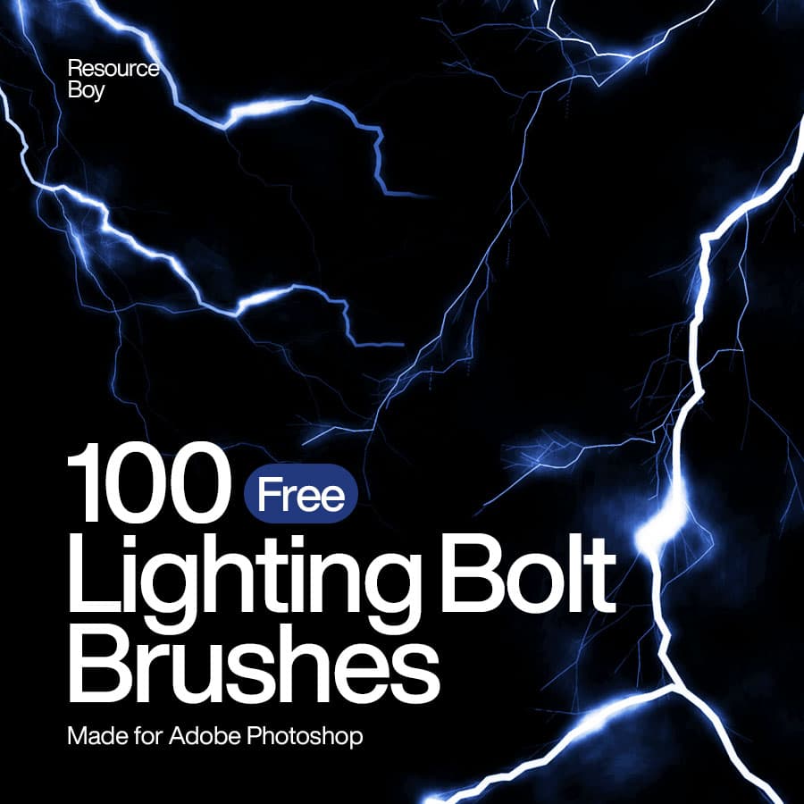 100 Lighting Bolt Photoshop Brushes