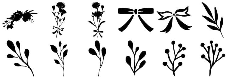 12 Floral Custom Shapes - Schematic