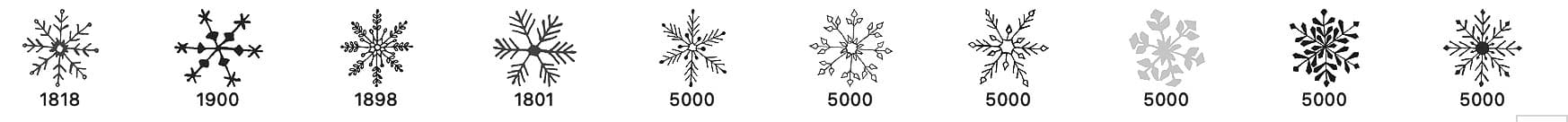 10 Snowflakes Doodle Brushes for Adobe Photoshop - Schematic