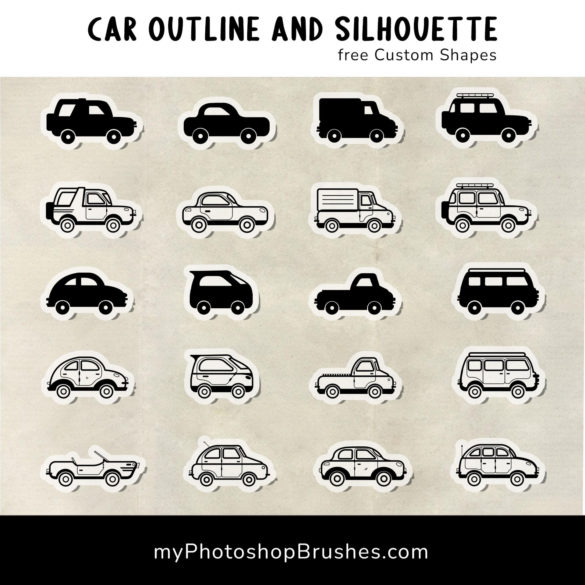 Car Silhouette free Shapes