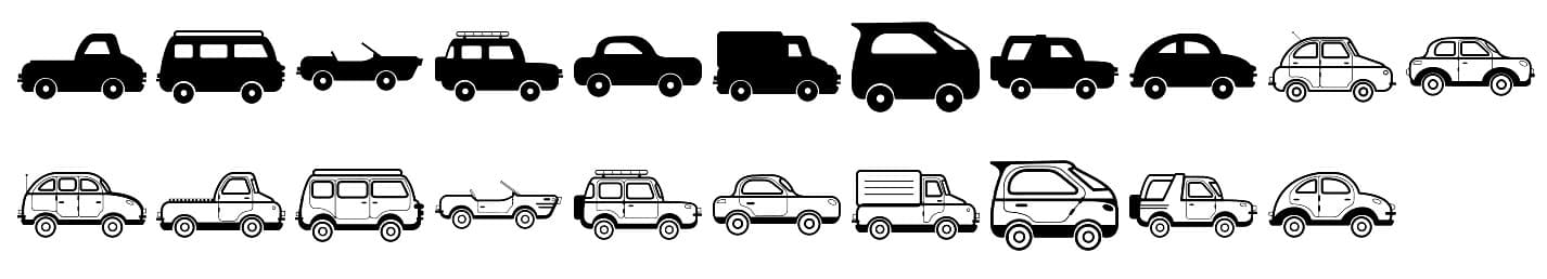 Car Silhouette free Shapes - Schematic