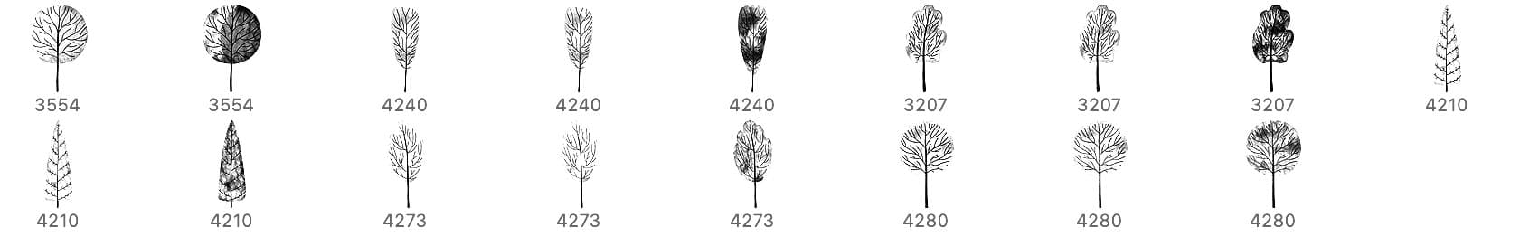 17 Free Tree Photoshop Brushes - Schematic