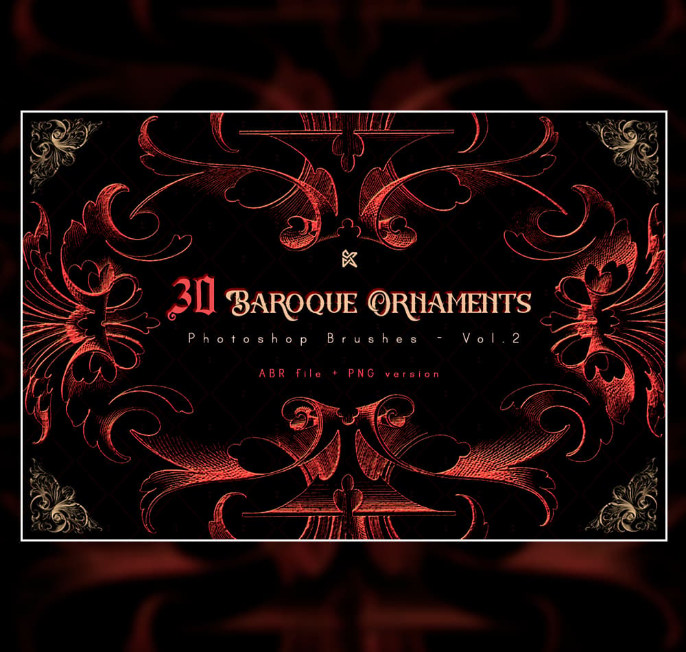30 Baroque Ornaments Brushes
