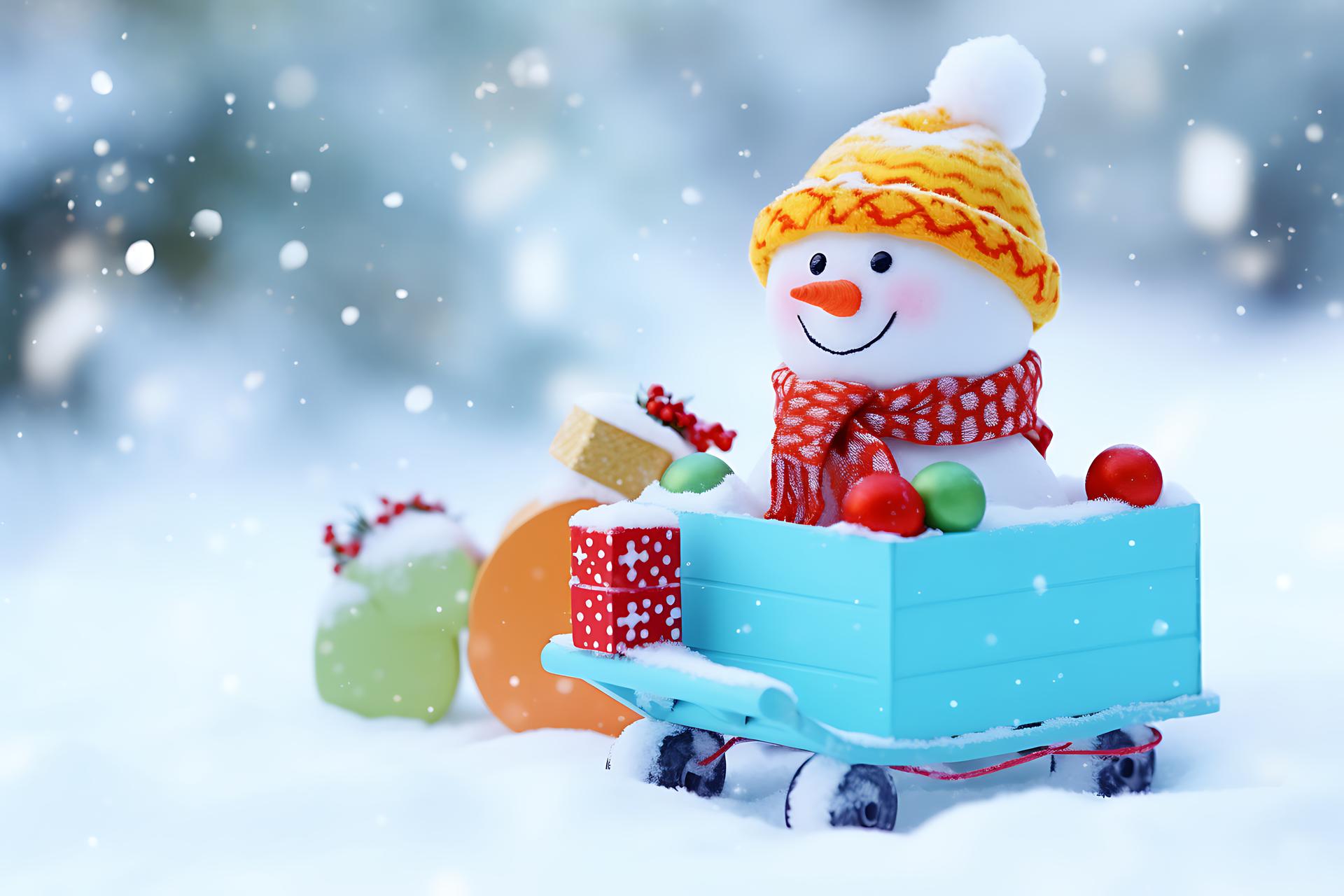 Joyful Winter Snowman