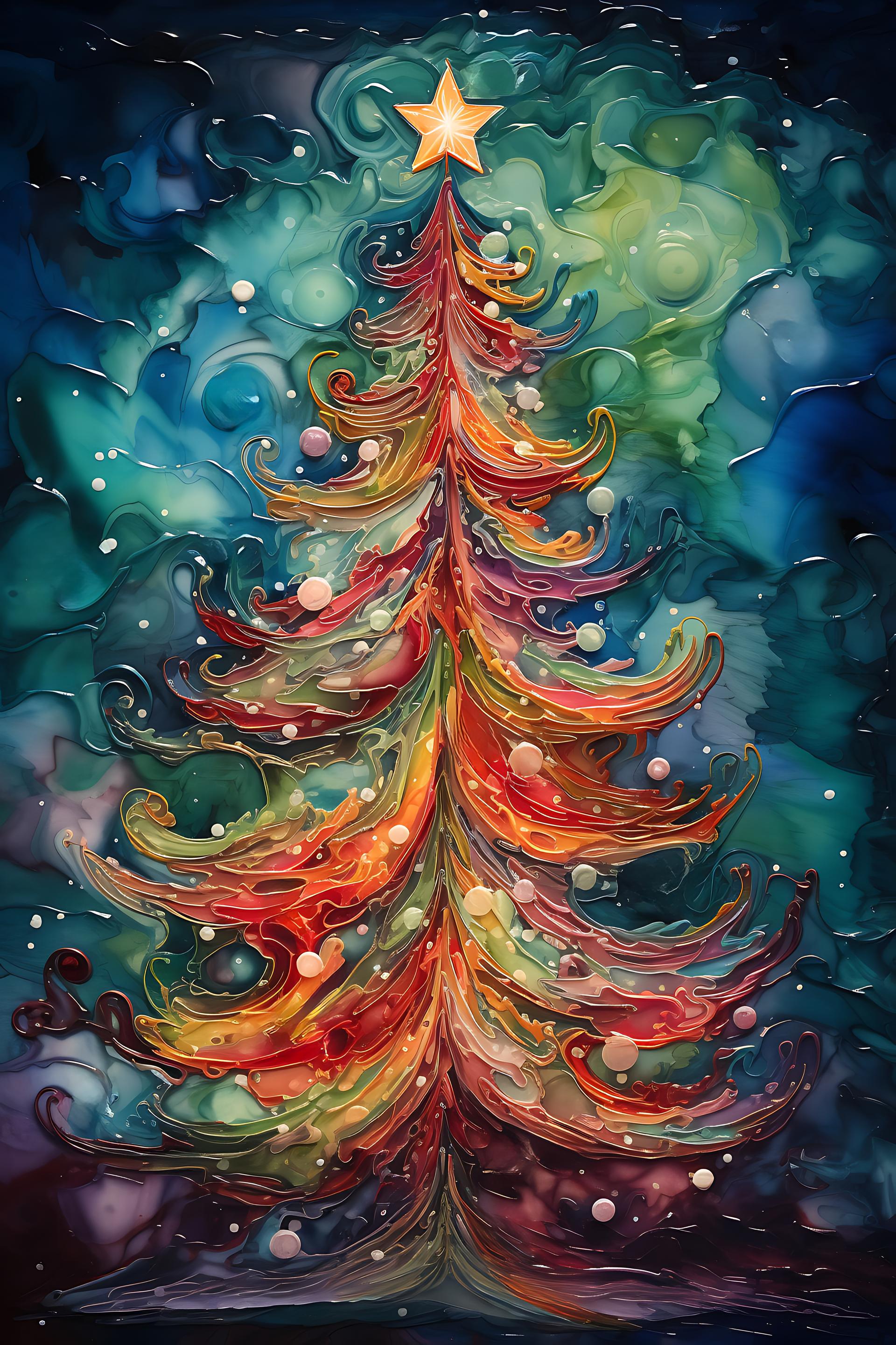 Swirling Christmas Tree