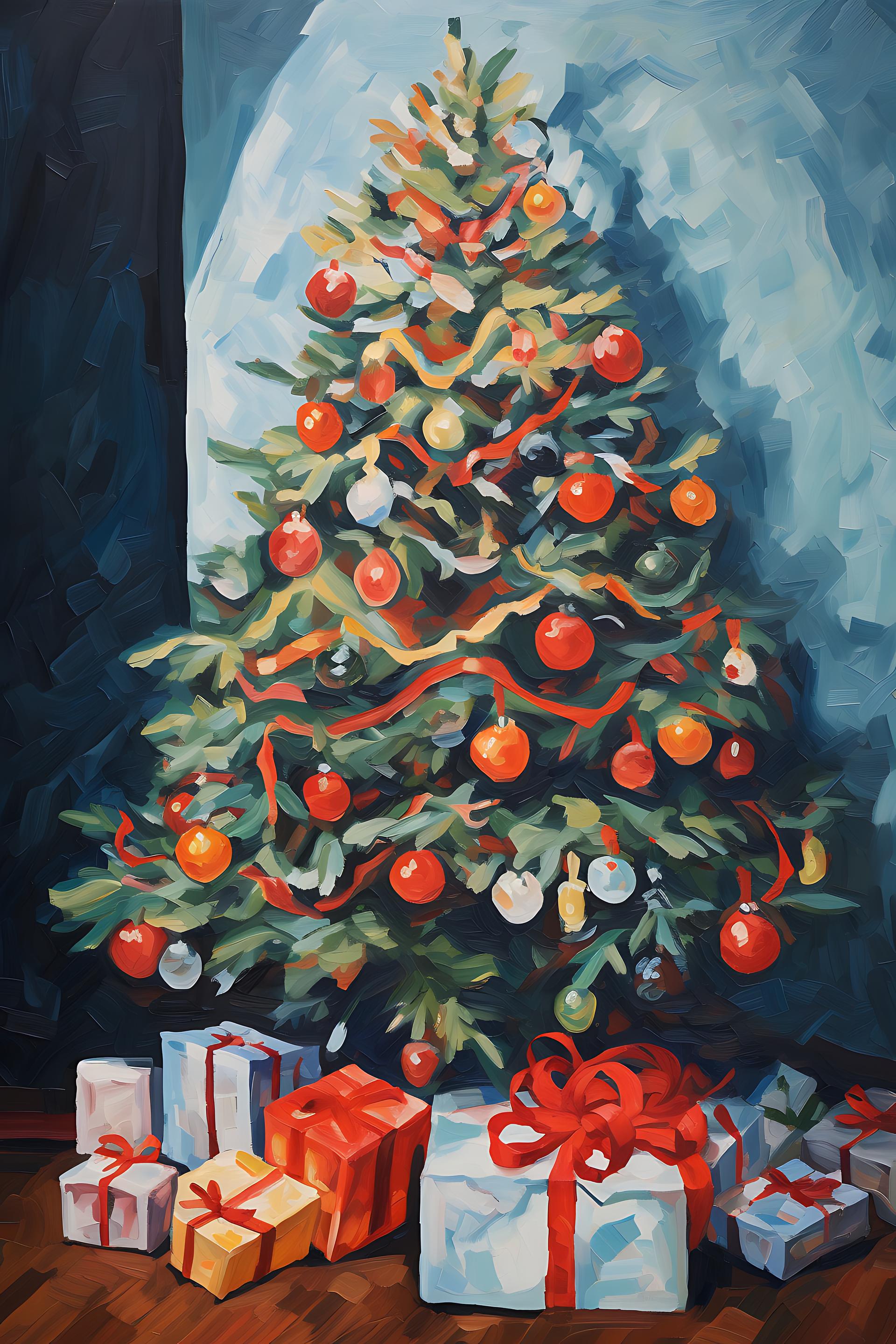 A Christmas Tree and Gifts