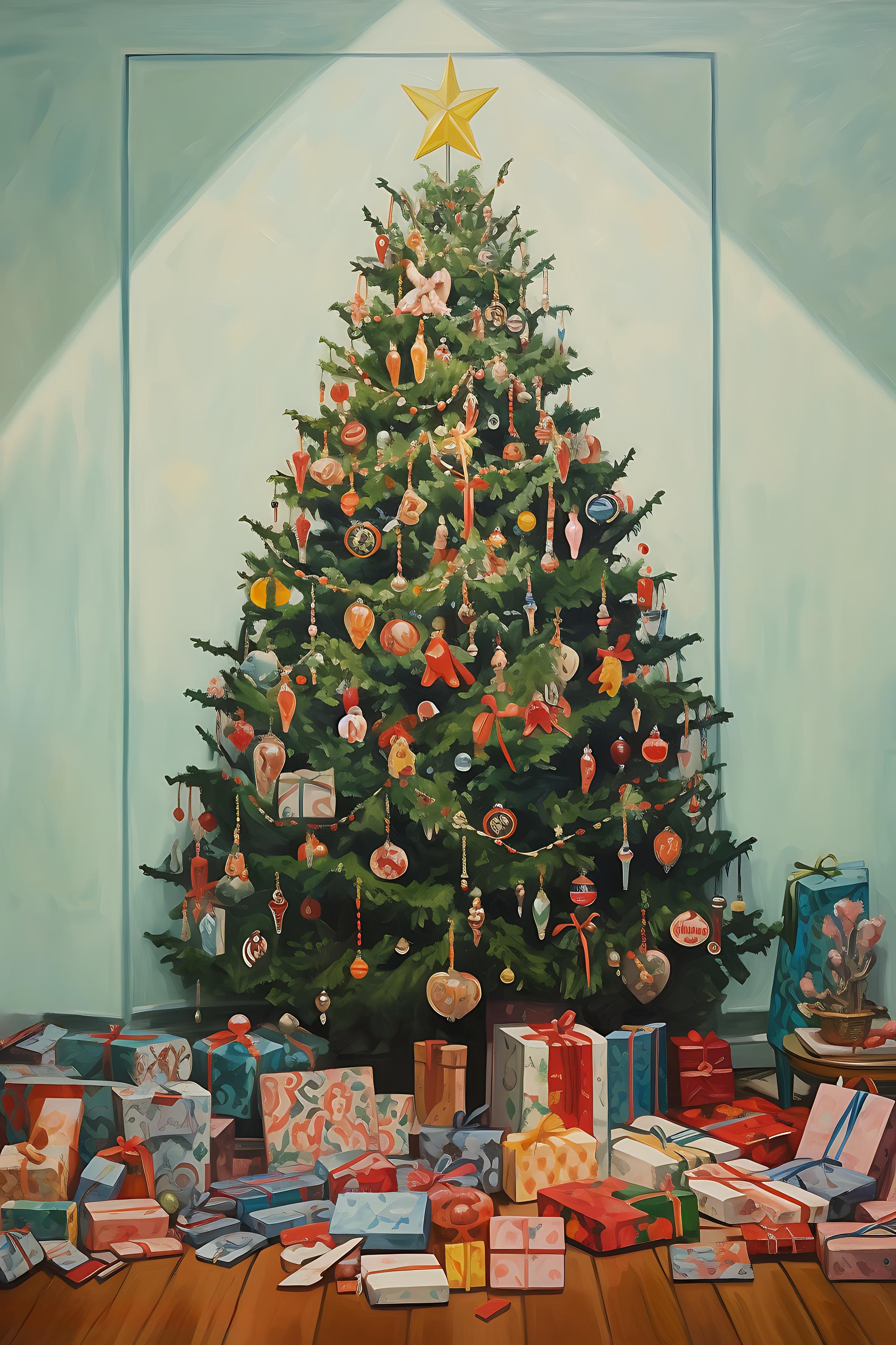 Star-Topped Splendor: A Majestic Christmas Celebration