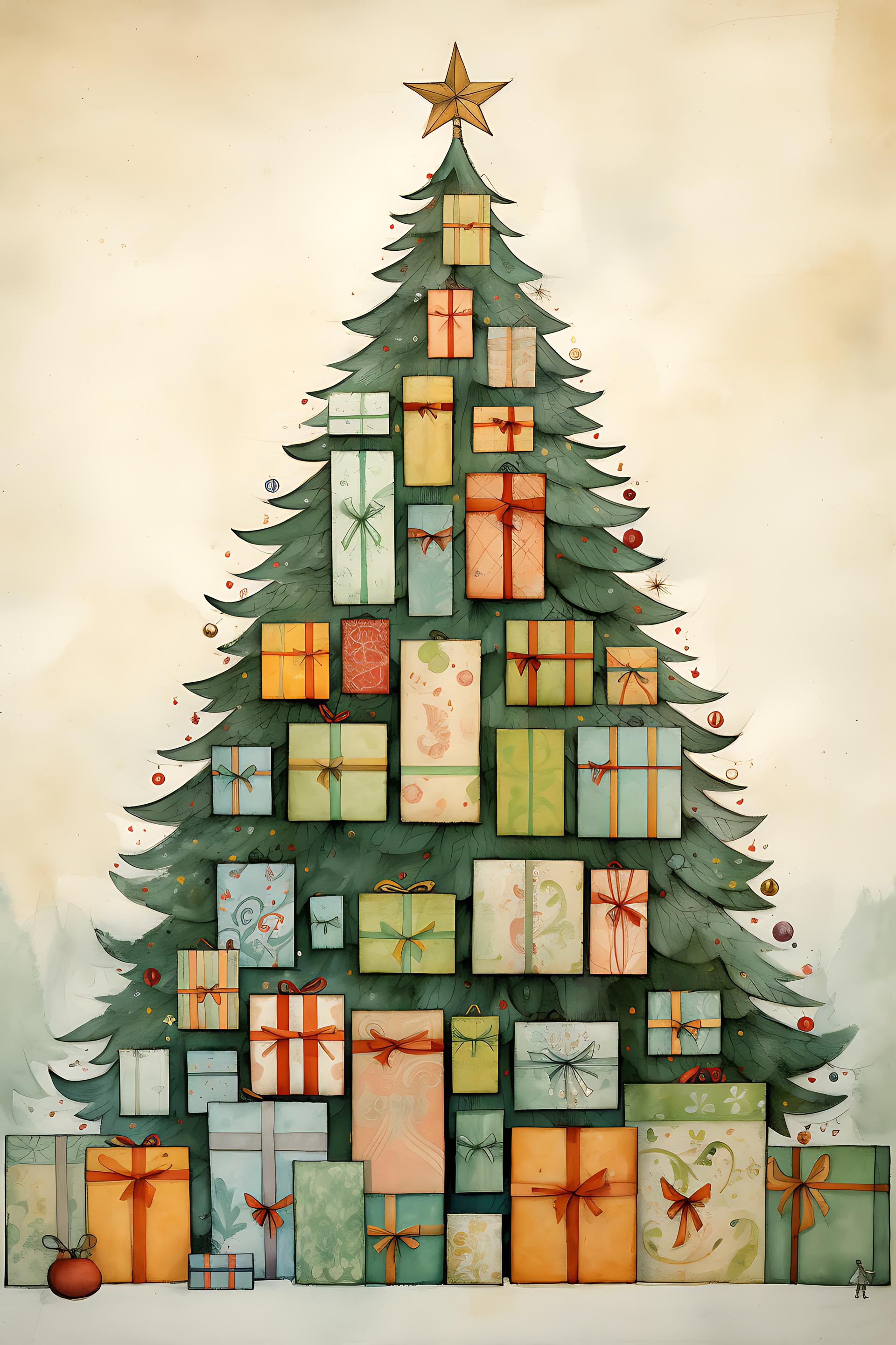 Whimsical Gift-Filled Christmas Tree