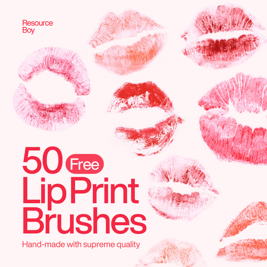 50 Lip Print Photoshop Brushes