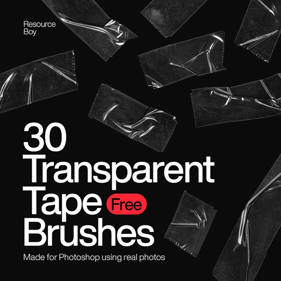Transparent Tape Photoshop Brushes