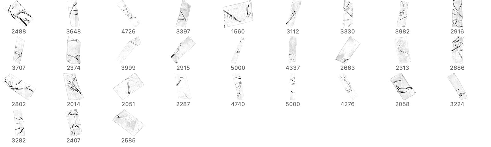 Transparent Tape Photoshop Brushes - Schematic