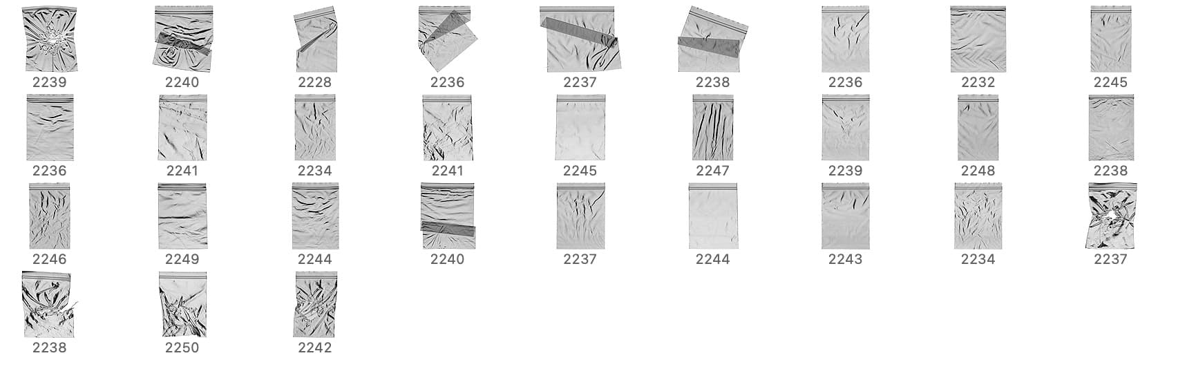 30 Ziplock Plastic Bag Photoshop Brushes - Schematic