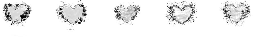 Grunge Floral Heart Brushes - Schematic