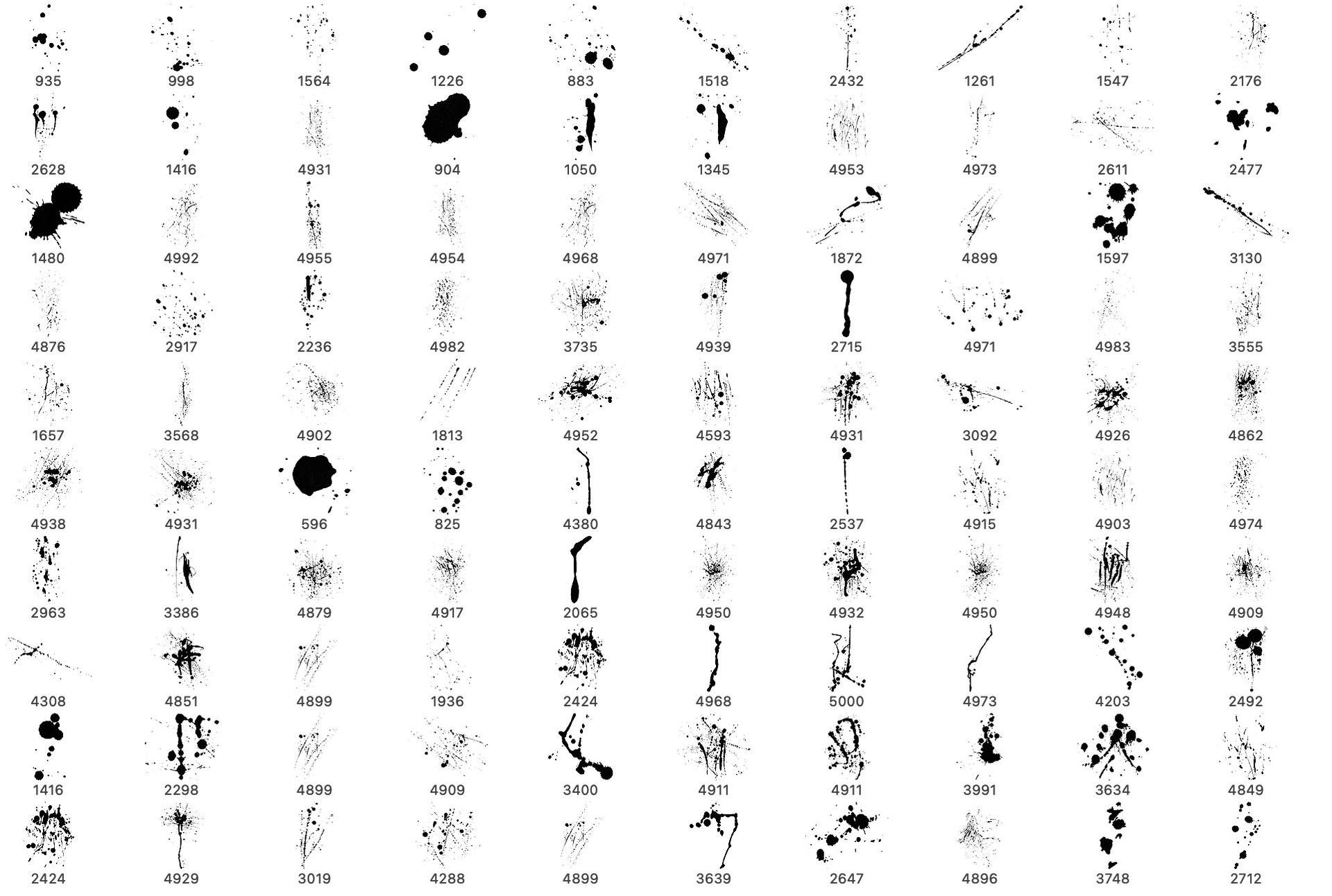 100 Ink Photoshop Brushes - Schematic