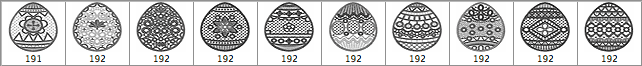 Patchwork Easter Eggs Set - Schematic