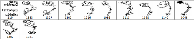 Abstract Dotted Lines Flowers - Schematic