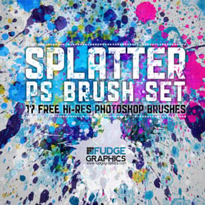 Hi-Res Splatter PS Brush Set