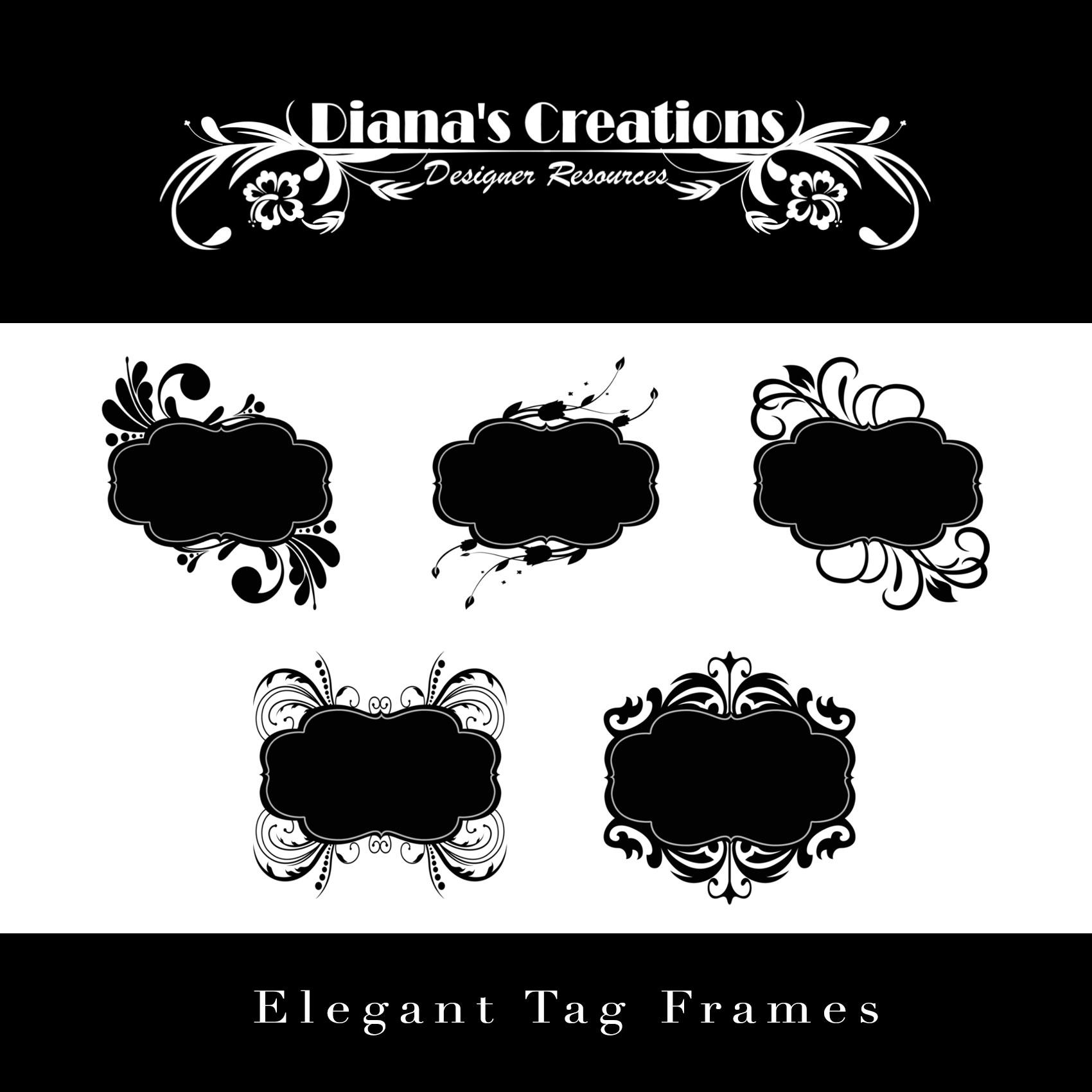 Frame Brushes - Elegant Tag - Preview 1
