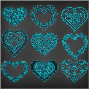 Floral Heart Brushes