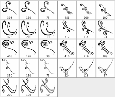 Drawn Curly Brushes - Schematic