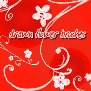 drawn floral brushes