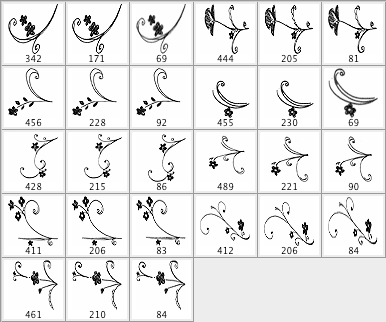 drawn floral brushes - Schematic