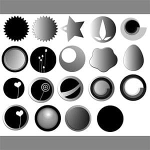 Badges Brush set