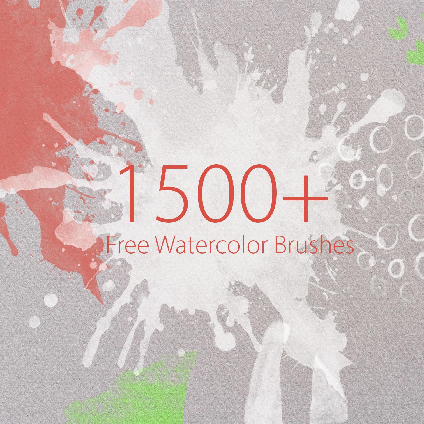 +1500 Free Watercolor Brushes