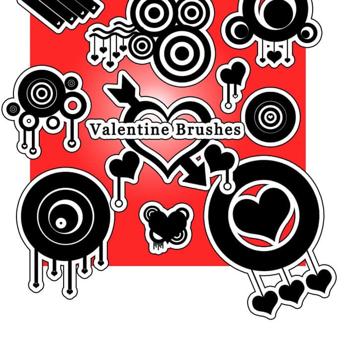 Valentine Brushes by Mandy