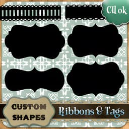 Tags n' Ribbons - Free CSH Download | MyPhotoshopBrushes