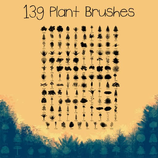 40 Tree Photoshop Brushes - Free ABR Download | MyPhotoshopBrushes
