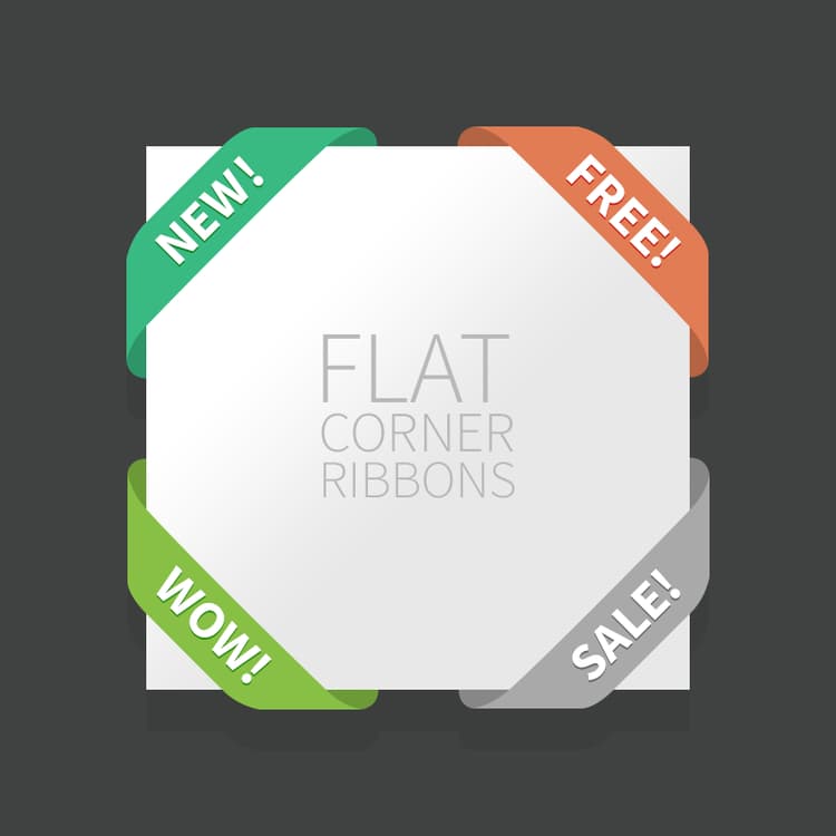 Ribbons Corners - Free Free-psd Download | MPB