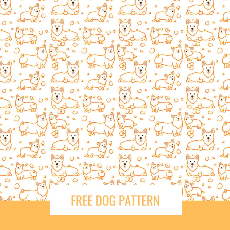 Free Dog Pattern - Free PAT Download | MyPhotoshopBrushes